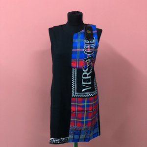 Versace Women Strass Text Ekose Midi Dresses